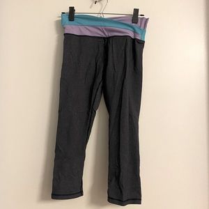 Lululemon wrap waist blue/purple/dark gray legging/yoga pants